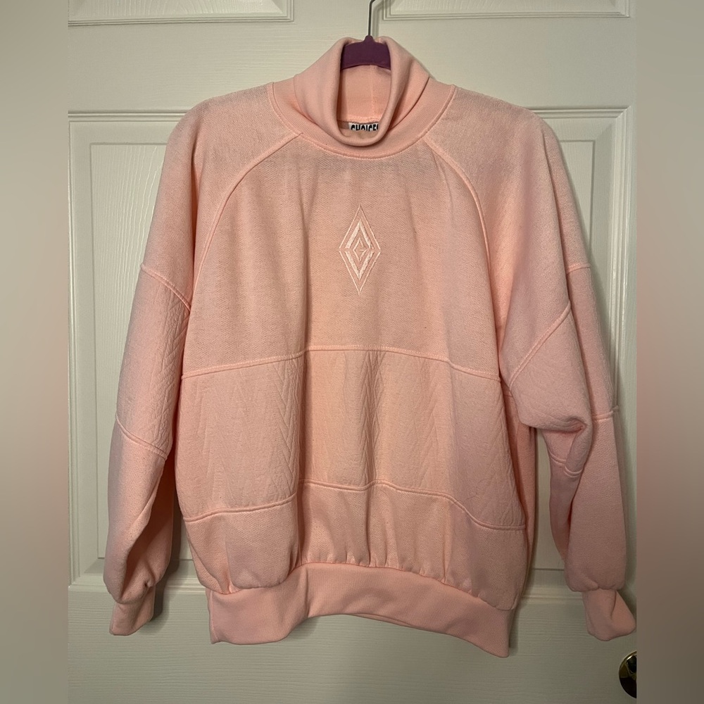 Gitano Vintage Light Pink Cowl Neck Sweater Sz Large